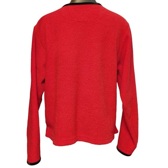 Artizans Women's Red/Black Long Sleeve Button Down Cardigan Large - Picture 2 of 4